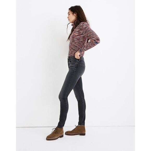 Madewell 9" Mid-Rise Skinny Jeans Stretchy Gray 27 - Picture 4 of 12